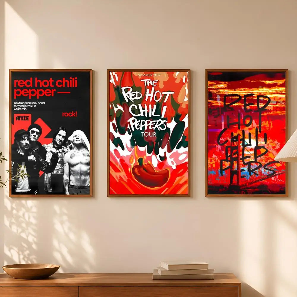 Red Hot Chili Peppers Wall Poster – Self-Stick HD PVC Decor Wall Art Poster Axl