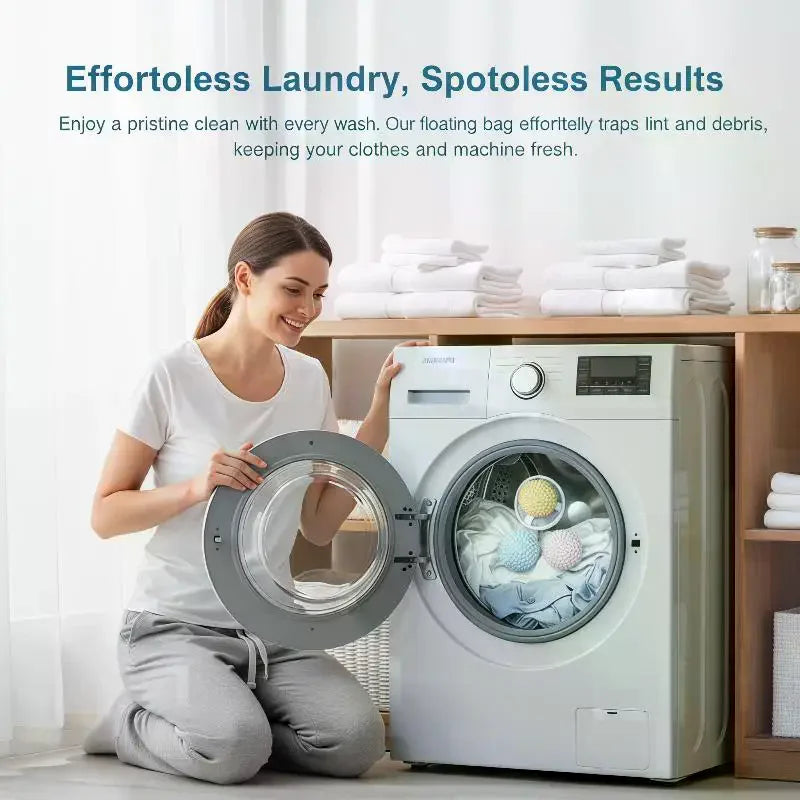 Reusable Washing Machine Lint Catcher & Hair Filter Balls Laundry Lint Filter Axl