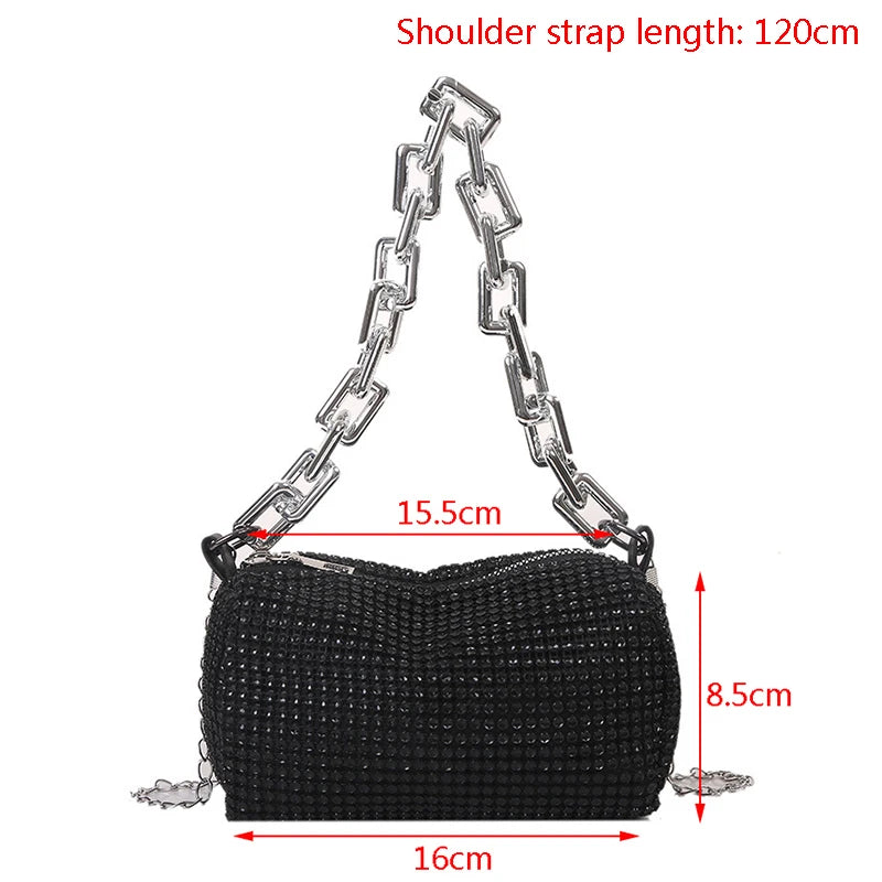 Bling Diamond Crossbody Bag – Small Shoulder Purse for Women Crossbody Shoulder Bag Axl