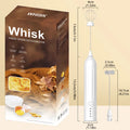 Mini Handheld Electric Milk Frother – Type-C Rechargeable Handheld Milk Frother Axl White Color