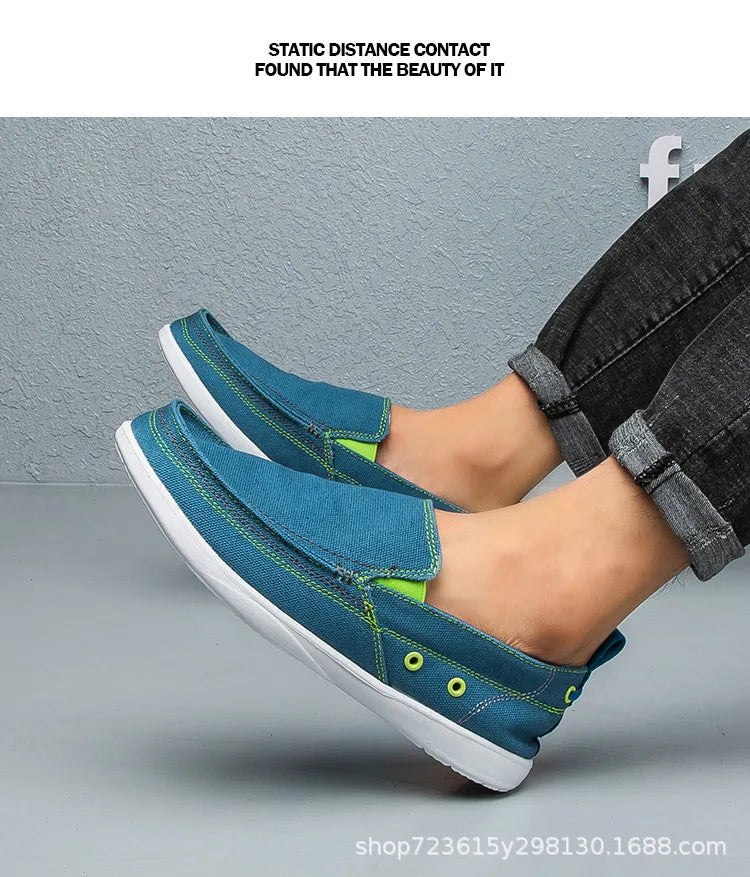 Men's Canvas Slip-On Loafers | Korean Style Casual Shoes Canvas Slip-On Loafers Axl