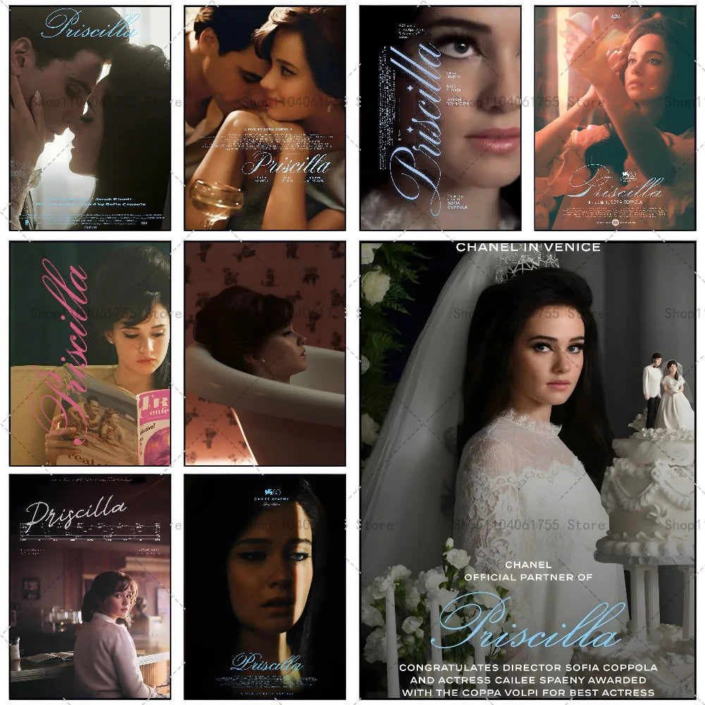 Priscilla Movie Poster Self-Adhesive Waterproof Wall Sticker Movie Poster Sticker Axl