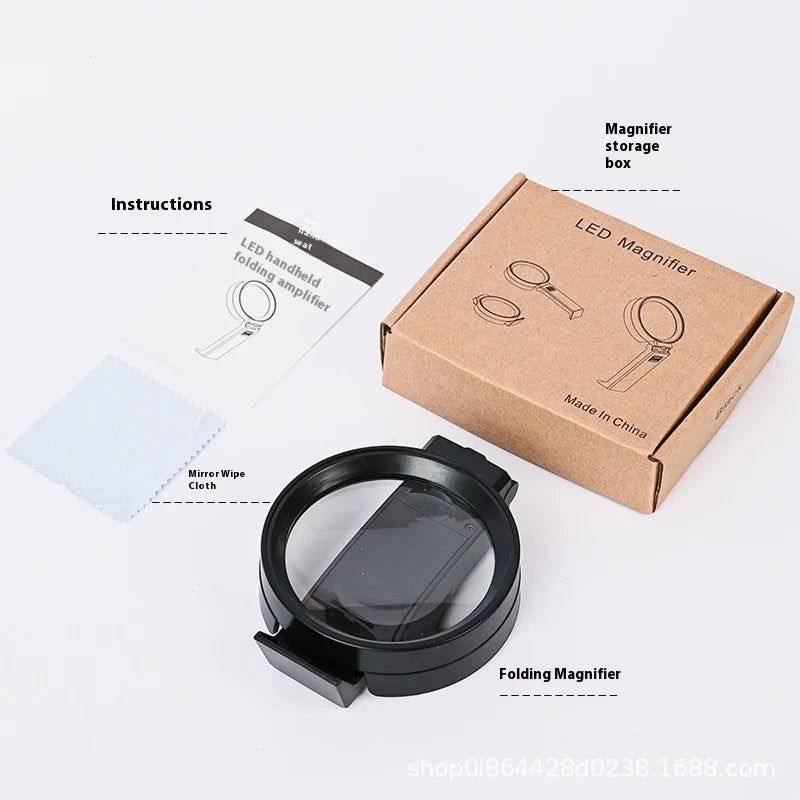 Handheld LED Magnifying Glass – Reading & Coin Magnifier LED Magnifying Glass Axl
