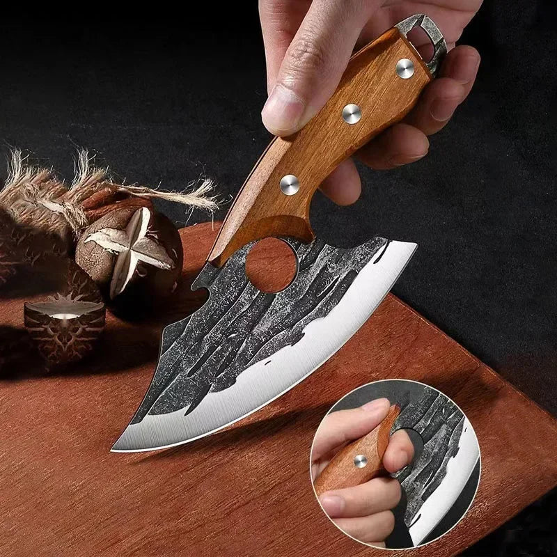 COOKCRAZE Kitchen Knife – Sharp 5CR Steel Blade, Wood Handle Kitchen Knife Axl