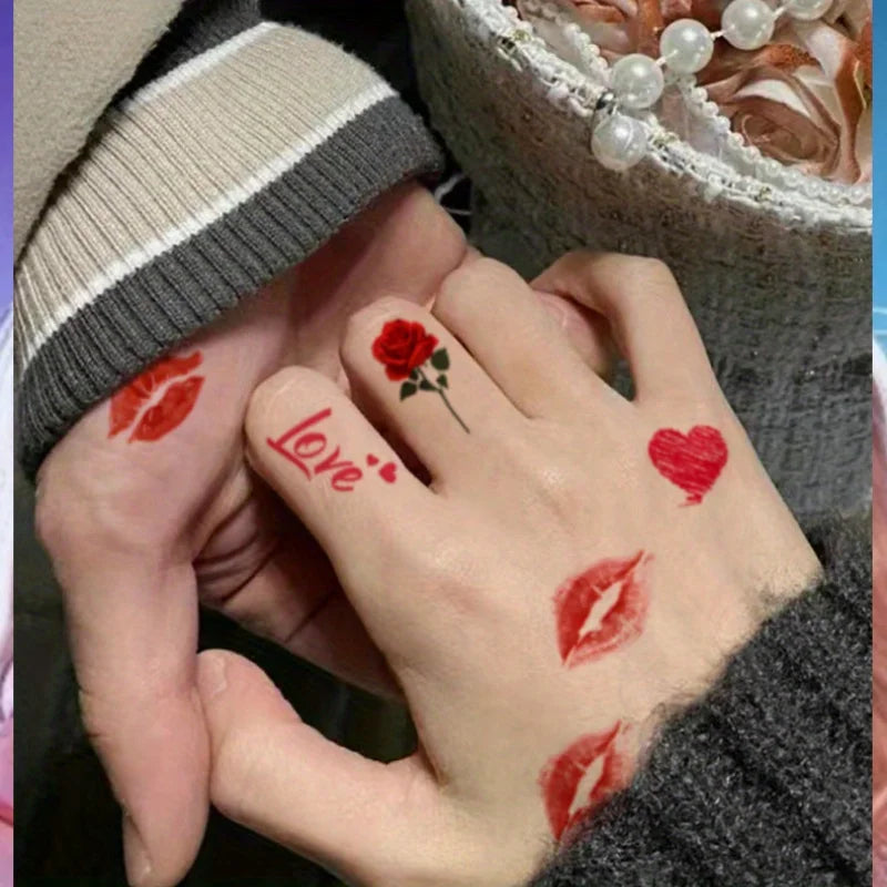 Temporary Tattoo Stickers – 40 Designs, Valentine's & Weddings Temporary Tattoo Stickers Axl