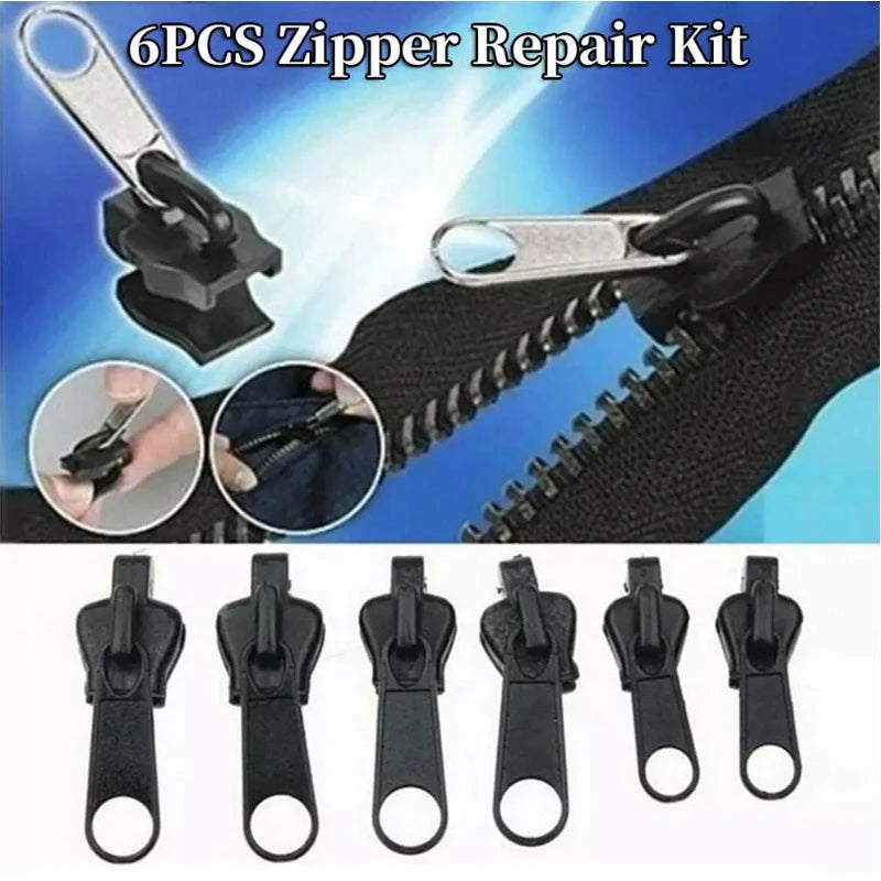 6-Piece Universal Zipper Repair Kit – Sizes 3#, 5# & 7# Zipper Repair Kit Axl