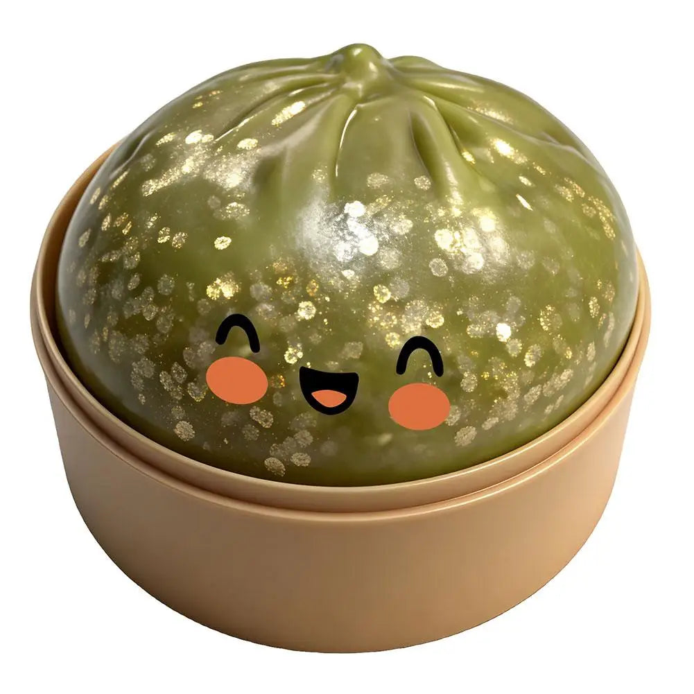 Steamed Bun Squishy Squeeze Fidget Toy – Sensory Party Gift Squishy Fidget Toy Axl Dark green