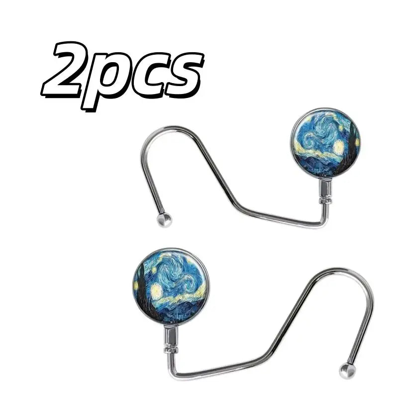 2-Pack Folding Desk Hook – Stainless Steel Portable Bag Hanger Folding Desk Hook Axl 2pcs