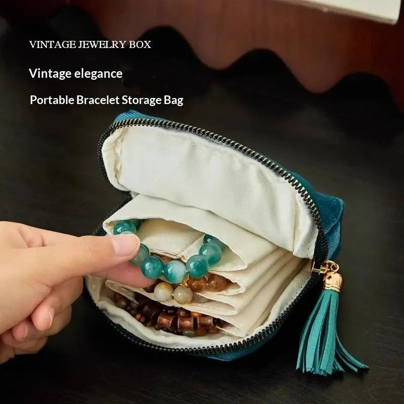 5-Layer Velvet Jewelry Storage Bag – Portable Travel Case Jewelry Storage Bag Axl