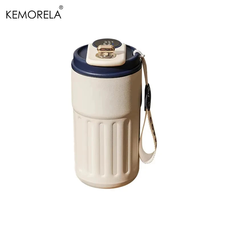 KEMORELA Smart Thermos Bottle – LED Temp Display 316 Steel Mug Smart Vacuum Thermos Axl blue 450ml