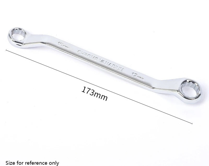 Double End Offset Ring Spanner – Chrome Vanadium Steel Wrench Box End Wrench Axl 10-12mm