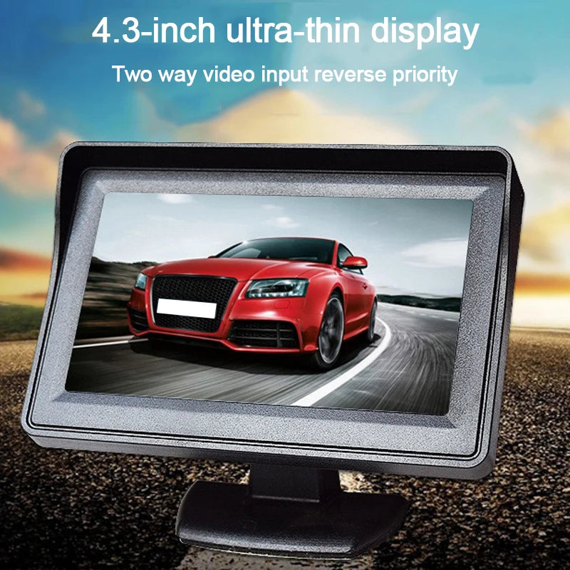 4.3" HD Car Reversing Monitor – Universal TFT LCD Display Car Reversing Monitor Axl