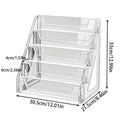5-Tier Desktop Brochure Holder & Catalog Display Stand Brochure Display Rack Axl As show