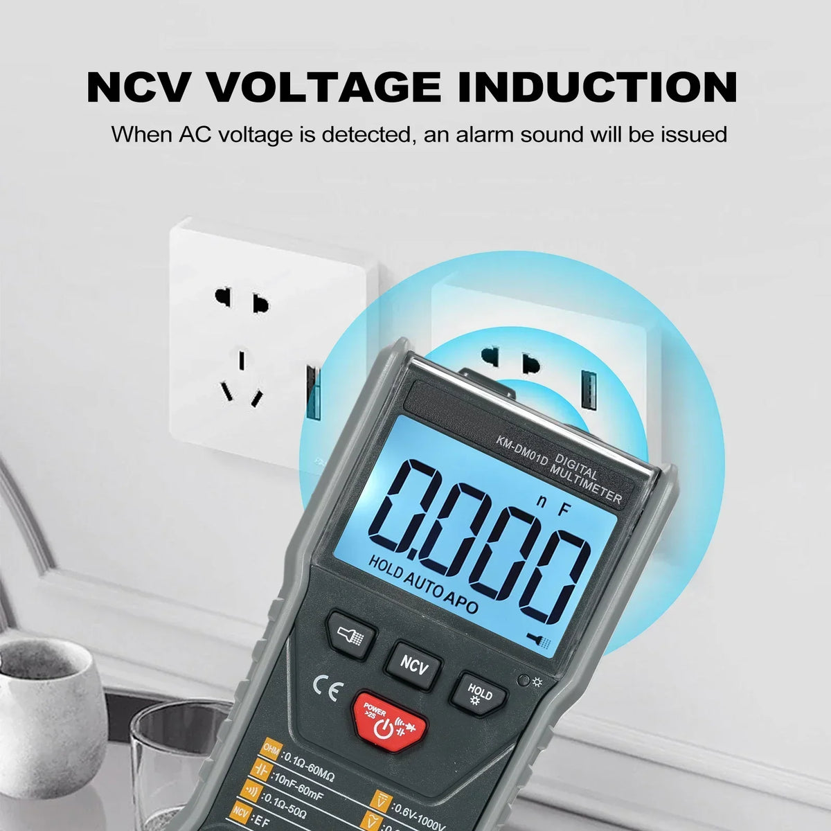 KM-DM01D Auto-Scan Digital Multimeter | 6000 Count RMS Digital Multimeter Axl