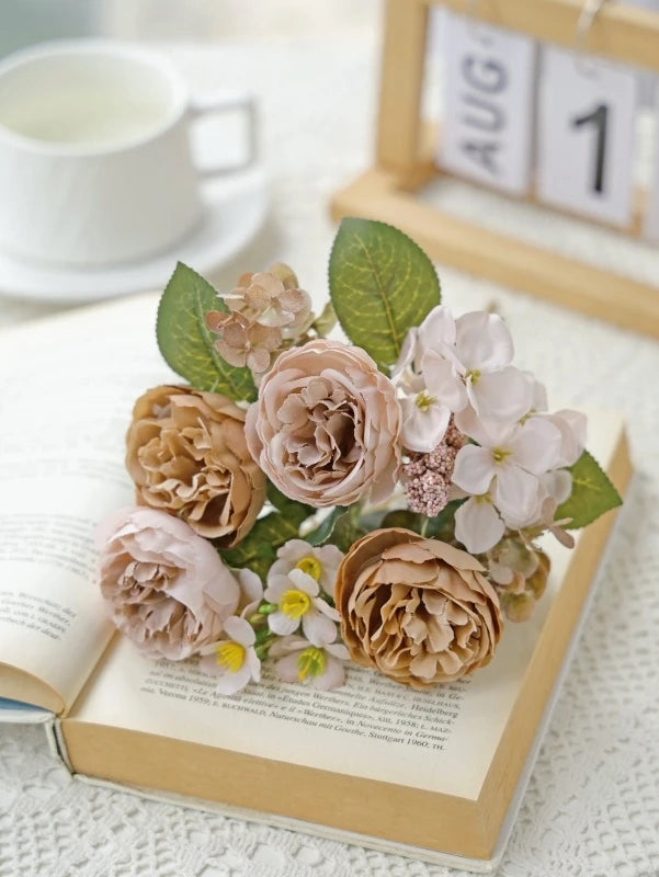 Silk Peony Artificial Flowers – Wedding, Home & Fall Décor Artificial Silk Flowers Axl color 5 1 PC