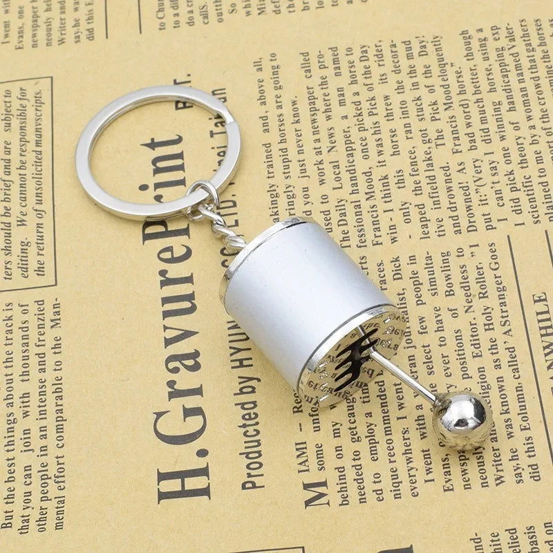 Mini Gear Shift Keychain – Metal Car Accessory for Enthusiasts Automotive Keychain Axl