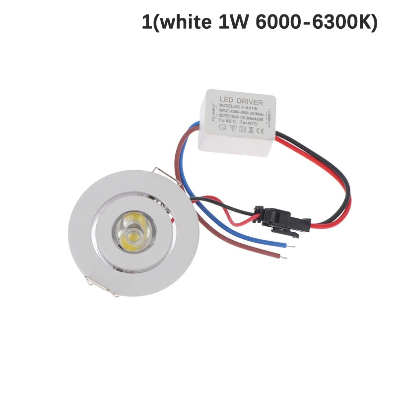 Mini LED Recessed Downlight 1W 3W Dimmable Ceiling Spot Light LED Recessed Downlight Axl white 1W light 1