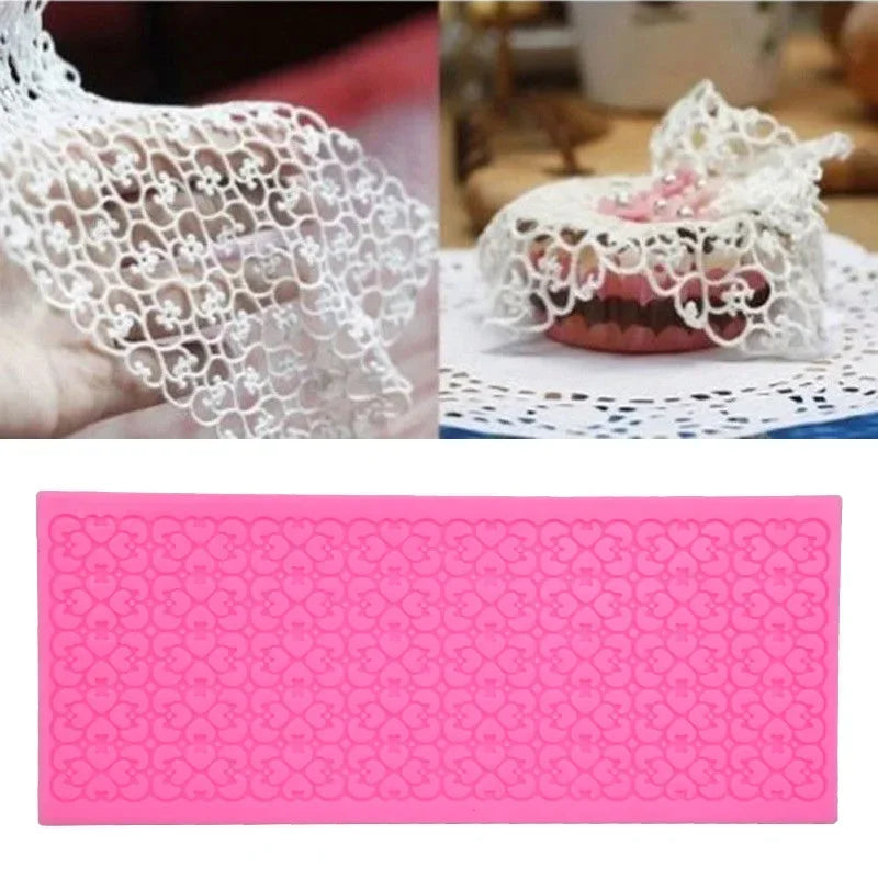 Lace Silicone Fondant Mold – Sugar Craft Cake Decorating Mat Silicone Cake Mold Axl
