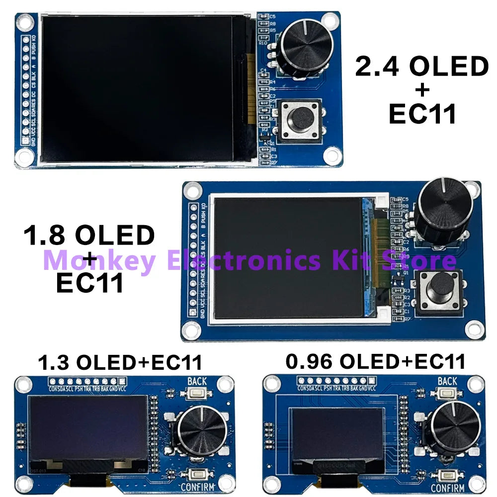 TFT OLED Display Module 0.96"–2.4" LCD + EC11 Rotary Encoder IIC LCD OLED Display Module Axl