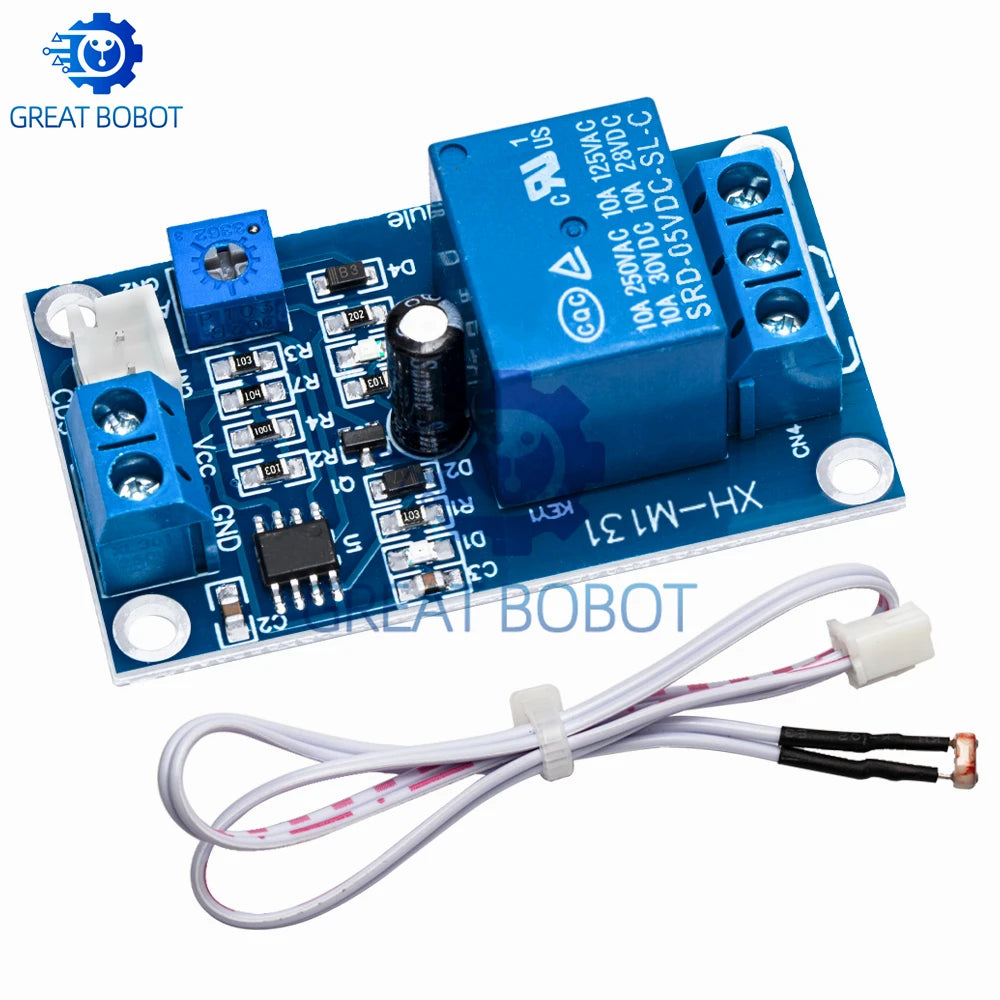 DC 5V/12V Photoresistor Relay Module – 10A Light Control Switch Relay Module Axl