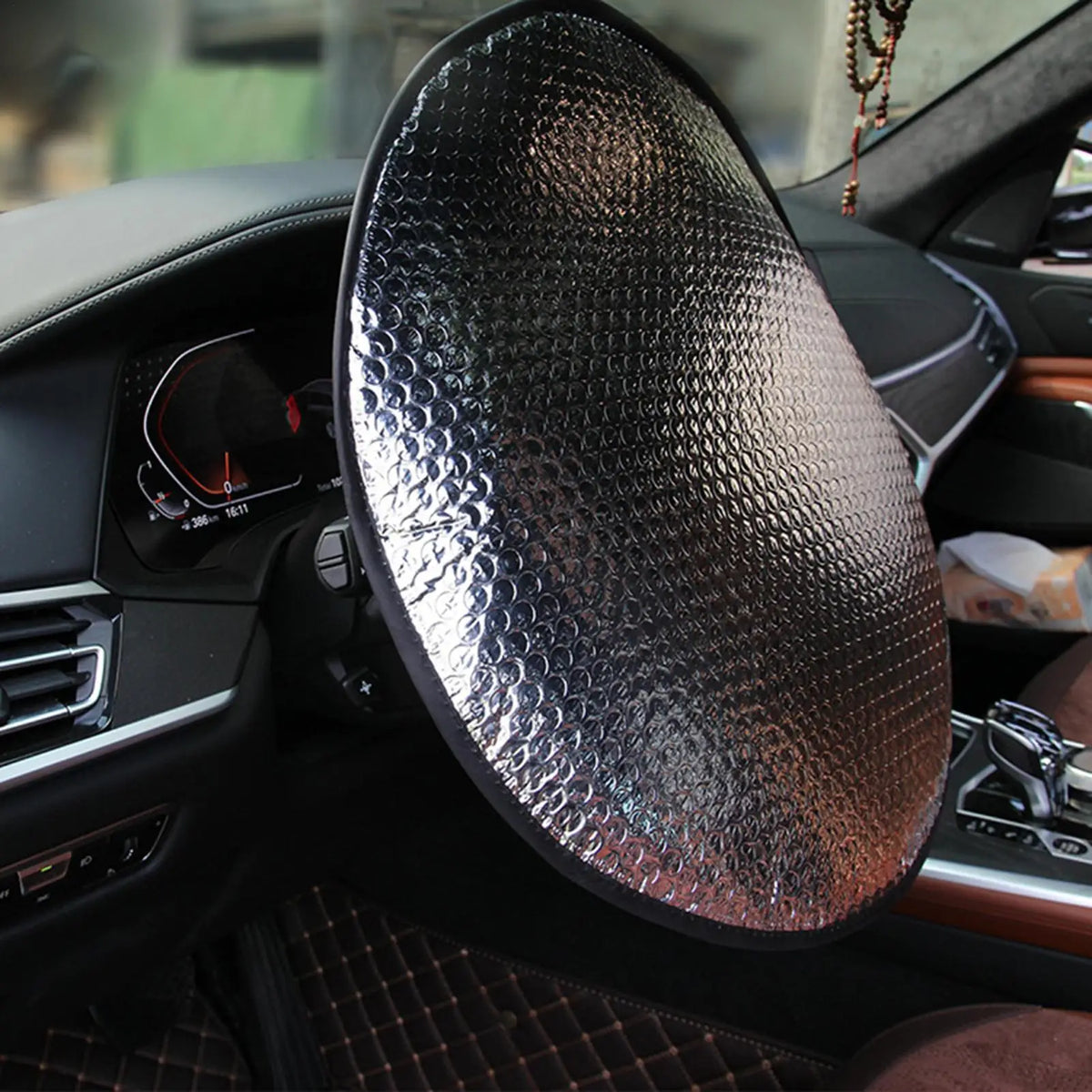 Foldable Aluminum Foil Car Steering Wheel Sun Shade Cover Steering Wheel Cover Axl