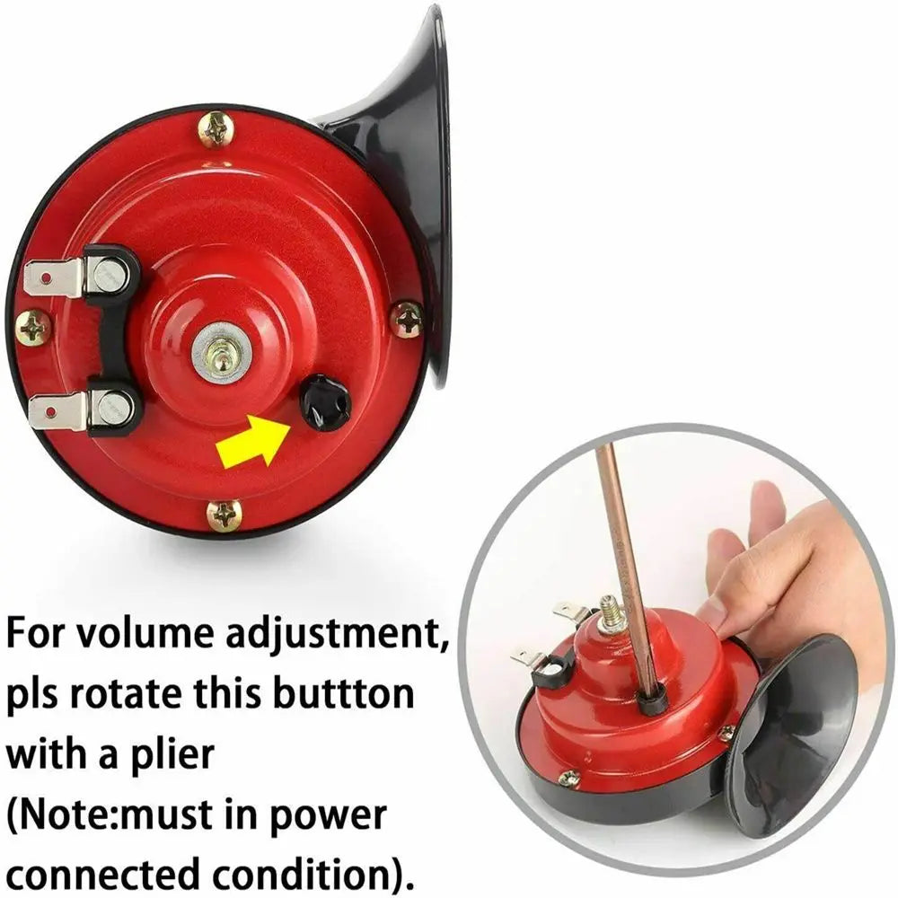 2-Pack 300DB Snail Air Horn 12V – Truck, SUV, RV & Boat Car Air Horn Axl