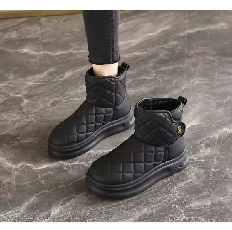 Women's Plush-Lined Ankle Snow Boots – Warm Non-Slip Winter Women's Snow Boots Axl