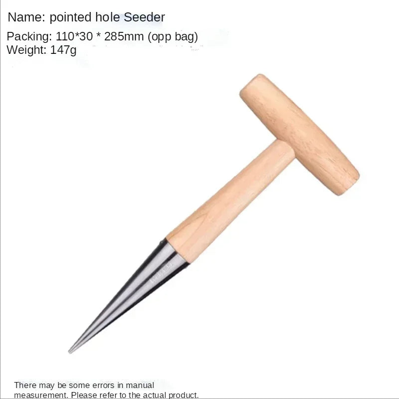 Seedling Transplanter Tool – Wood & Iron Vegetable Flower Planter Garden Transplanter Tool Axl Seeder