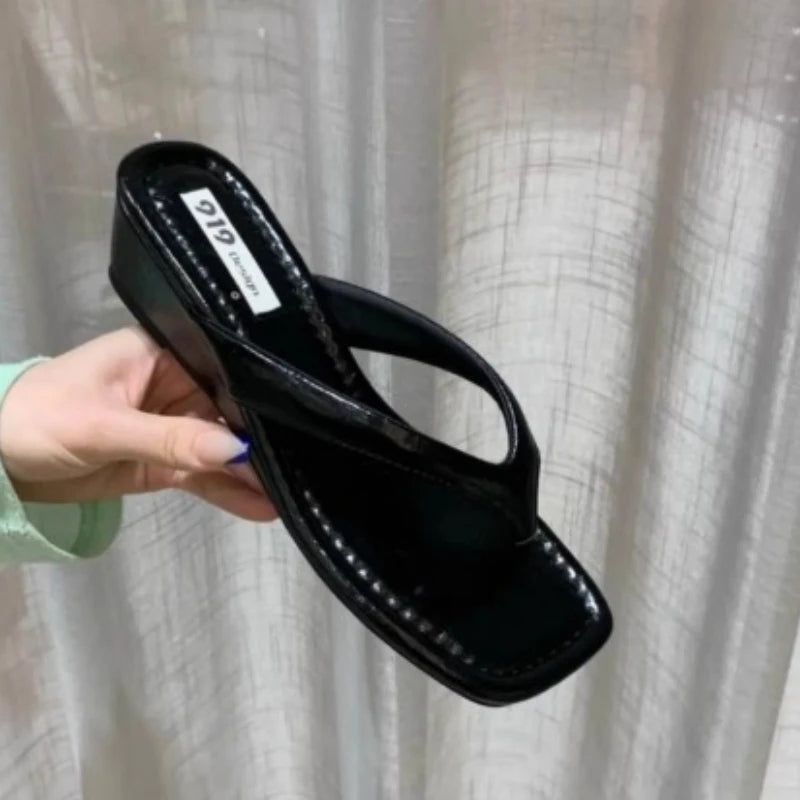 Women's Polka Dot Wedge Platform Slippers – Summer Slides Wedge Platform Slippers Axl