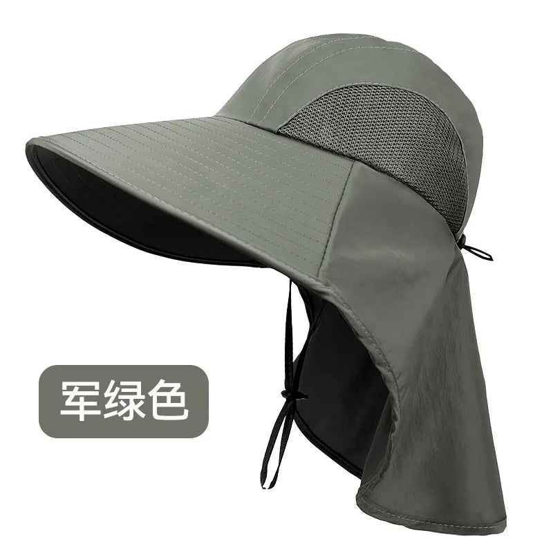 UV Protection Foldable Sun Hat – Breathable Mesh, Unisex UV Sun Hat Axl armygreen