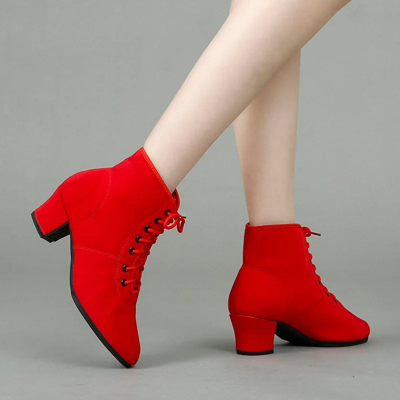 Women's Pointed Toe Ankle Boots – Lace-Up Square Heel Sizes 34–43 Women's Ankle Boots Axl