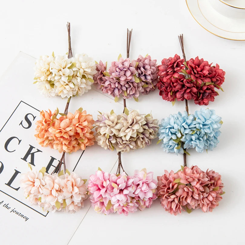Silk Carnation Artificial Flowers UV Protection – 6 or 18 Pcs Artificial Silk Flowers Axl