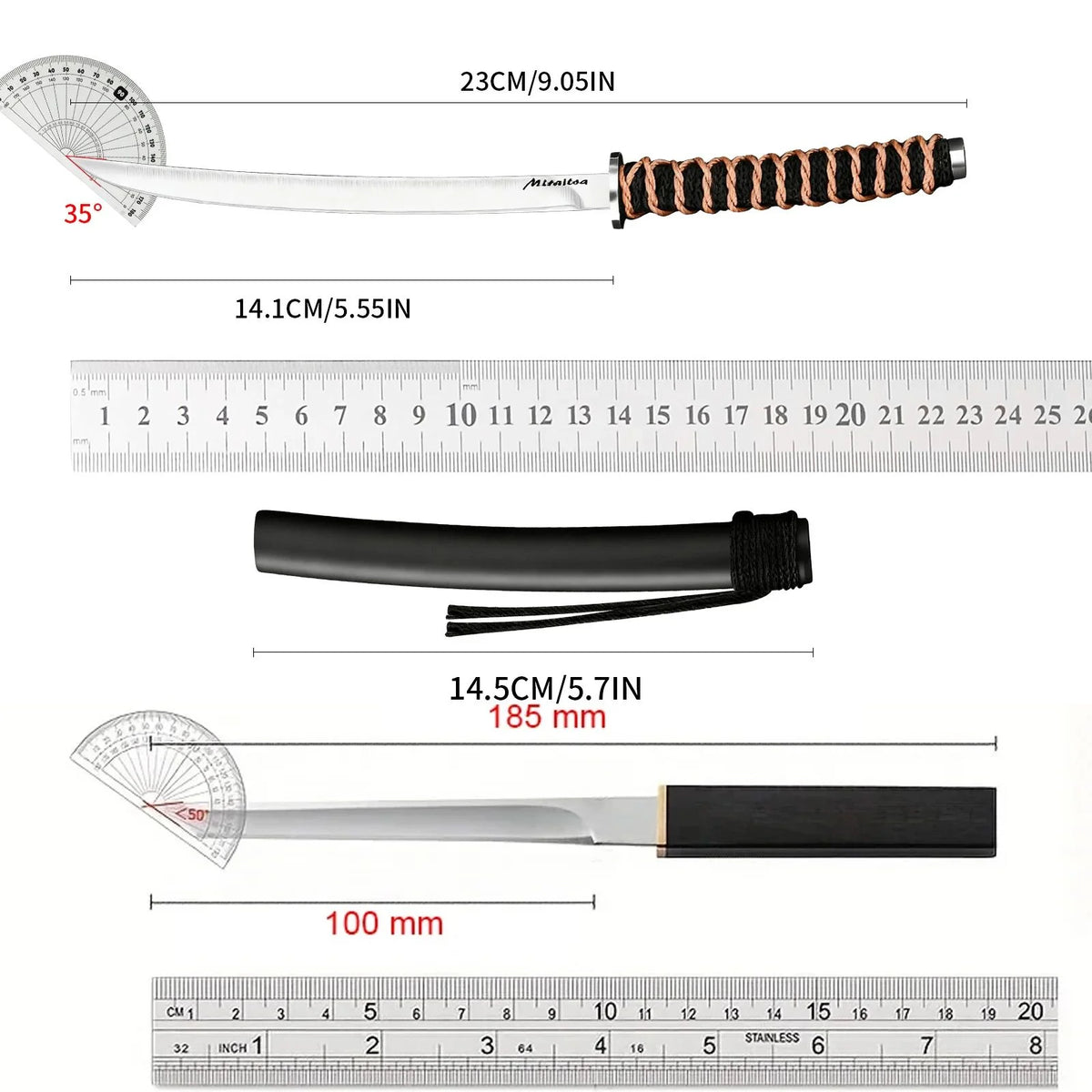 Autumn Leaves Kitchen Knife Set – Stainless Steel Fruit Knives Kitchen Knife Set Axl