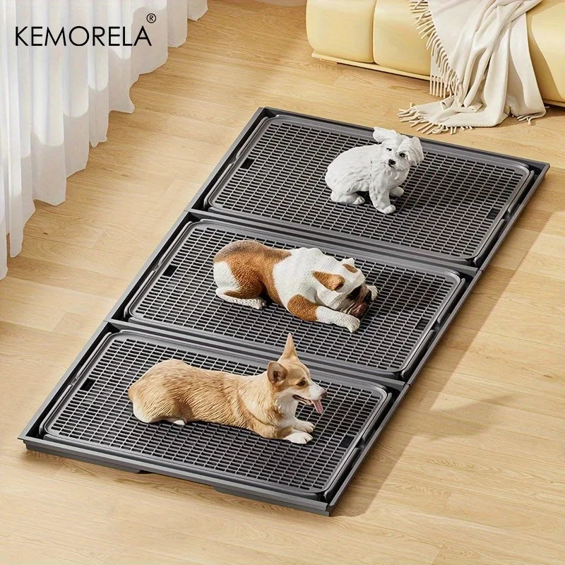 KEMORELA 2-in-1 Dog Potty Tray & Cat Litter Mat Non-Slip Pet Potty Tray Mat Axl