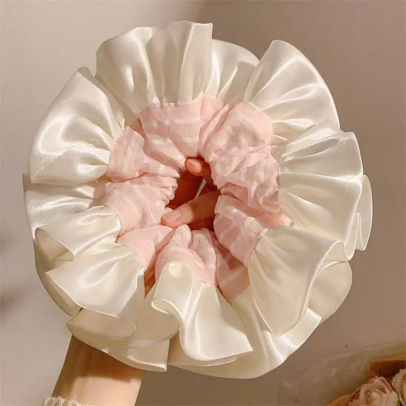 Leopard Print Hair Scrunchie – Large Elastic Retro Hair Tie Hair Scrunchie Axl B1-1PCS