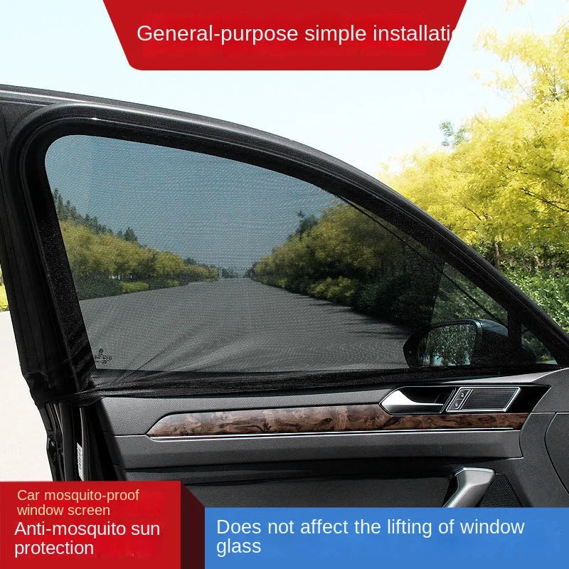 2-Pack Car Side Window Sunshade – UV Mesh Privacy Curtain Car Window Sunshade Axl
