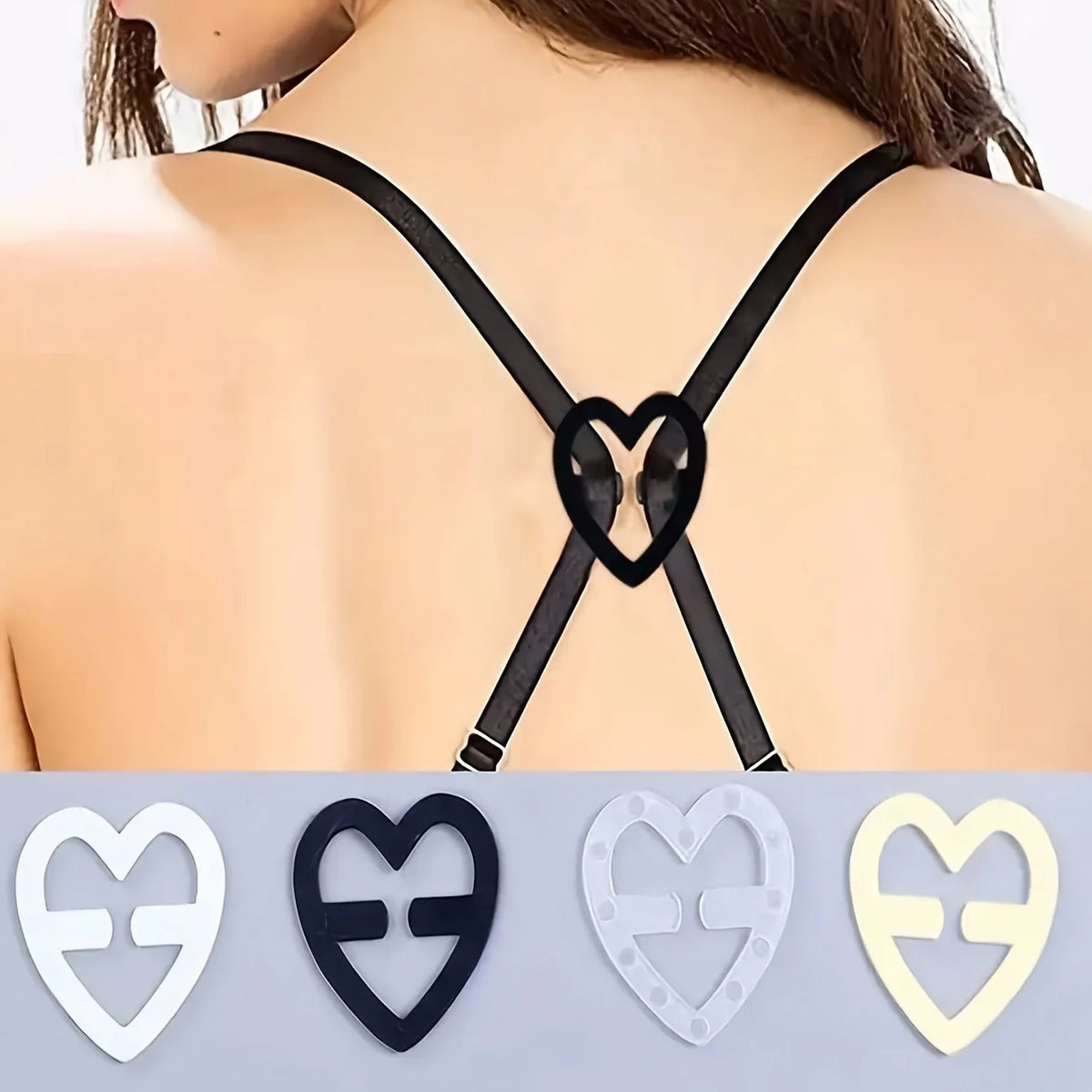 10-Pack Invisible Bra Shoulder Clips – Anti-Slip Strap Holders Bra Strap Clips Axl