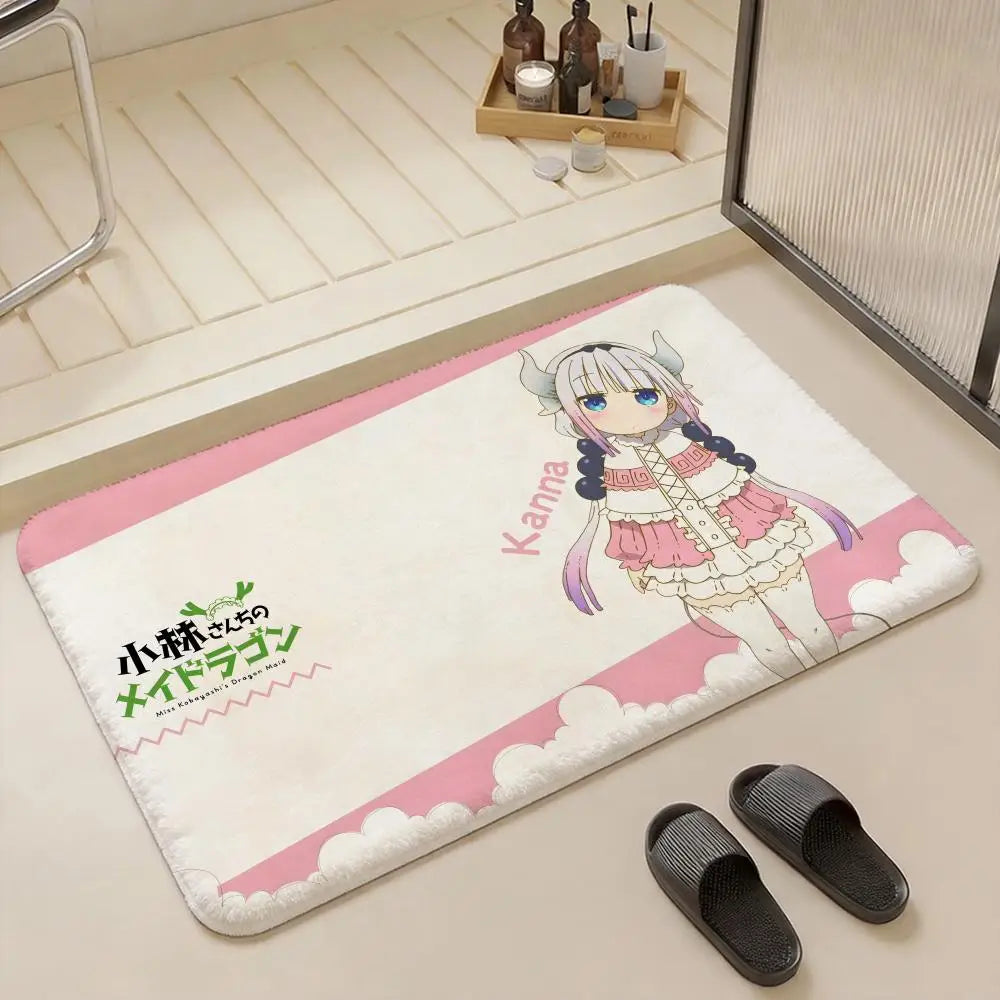 Miss Kobayashi's Dragon Maid Anime Flannel Rug – Non-Slip Mat Anime Area Rug Axl