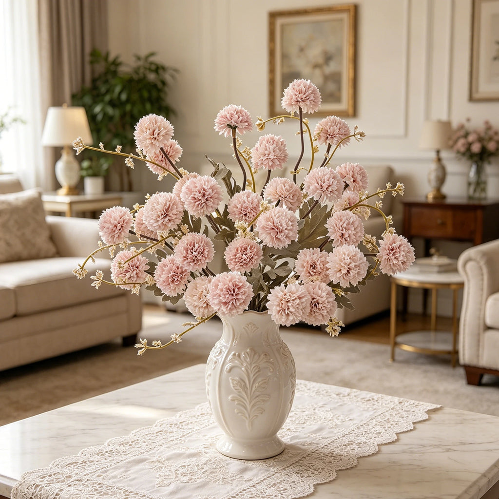 Silk Artificial Chrysanthemum Bouquet – Wedding & Home Decor Artificial Flower Bouquet Axl