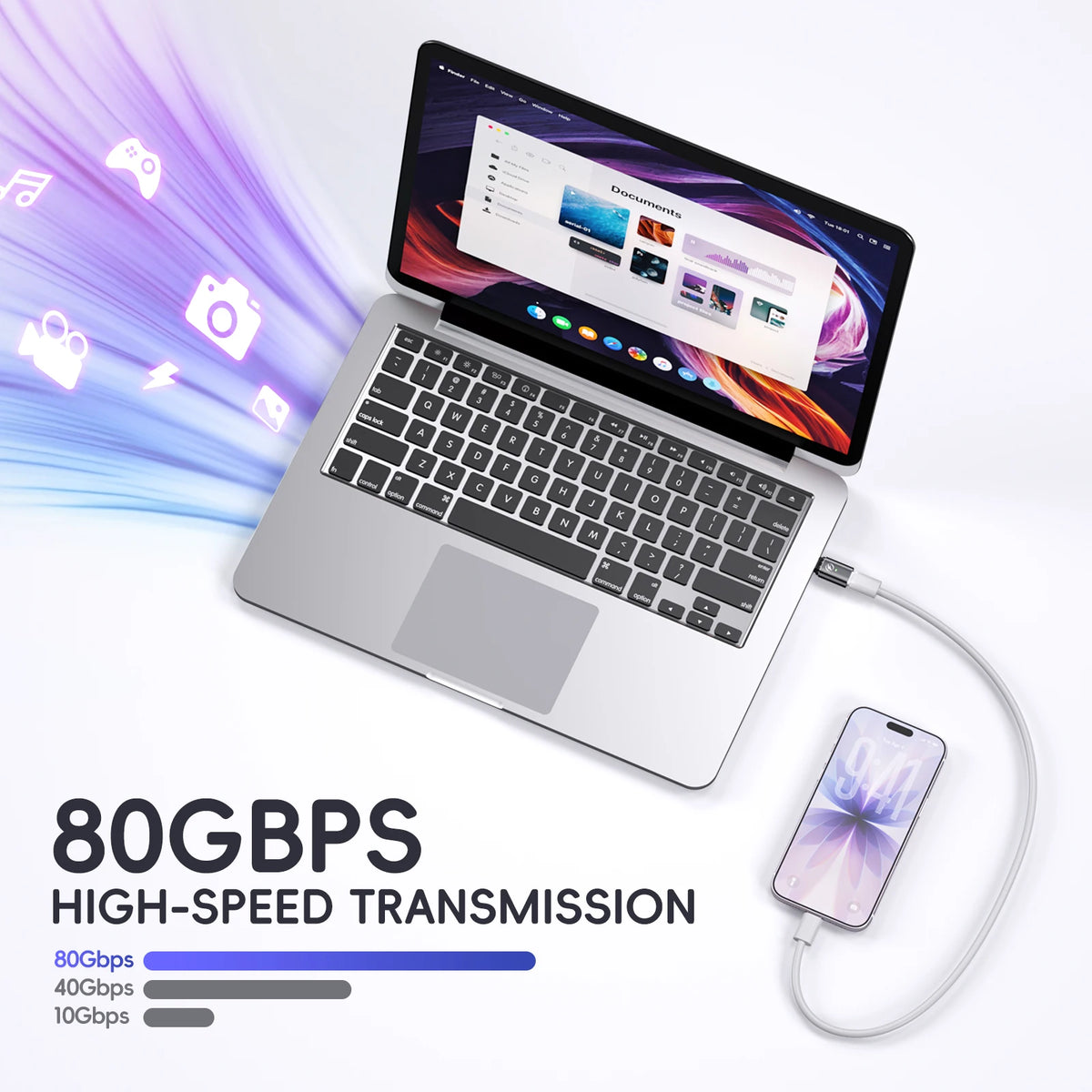 USB-C Magnetic Adapter 240W 80Gbps 8K | Laptop Charger USB-C Magnetic Adapter Axl