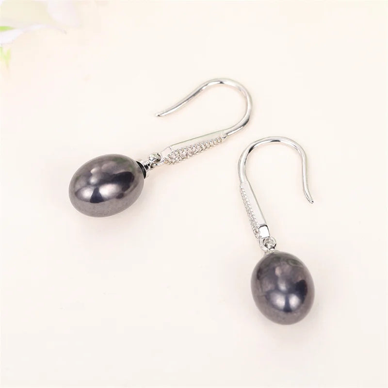 Huitan Simulated Pearl Drop Earrings – Silver Women's Jewelry Pearl Drop Earrings Axl E1979