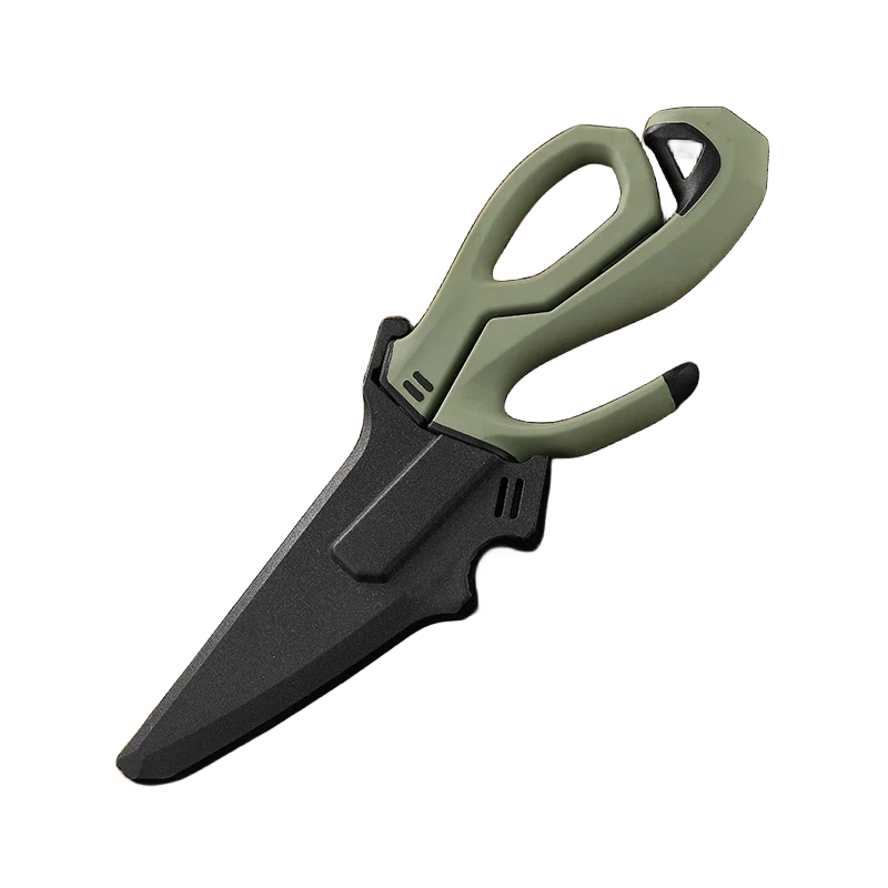 Multi-Function Stainless Steel Kitchen & Fishing Scissors Kitchen Scissors Axl green China Mainland