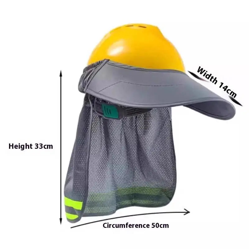 Hard Hat Sun Shade Neck Shield – Reflective Brim Cap Cover Hard Hat Sun Shade Axl