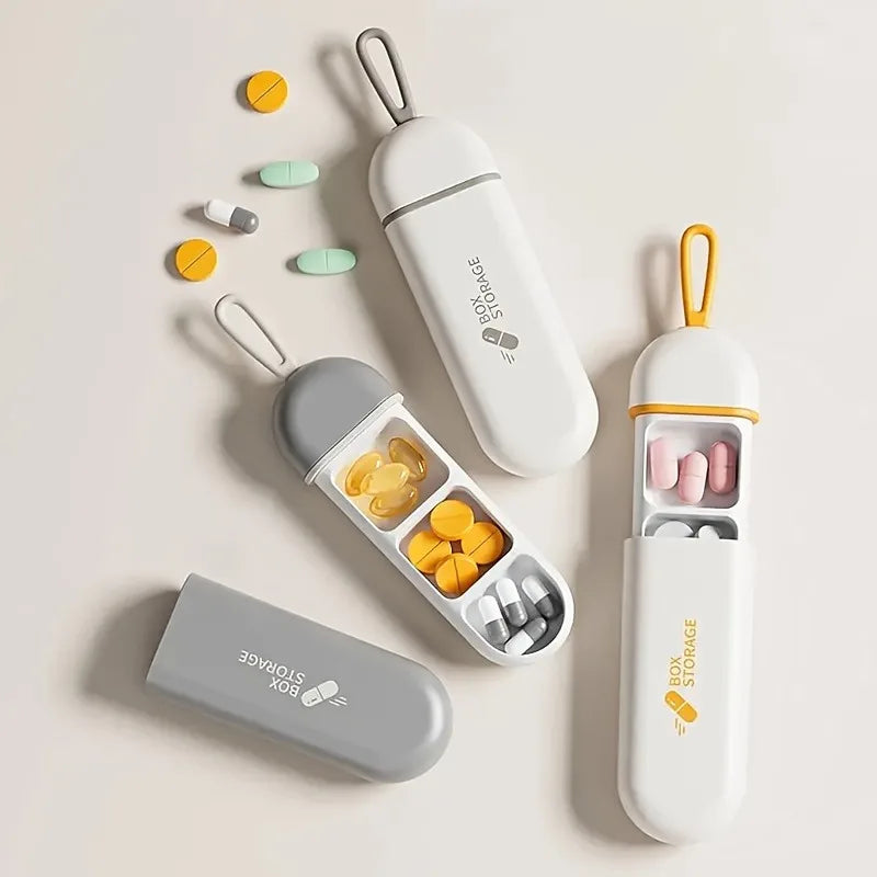3-Compartment Pill Organizer with Loop – 5 or 20 Pack Pill Organizer Axl