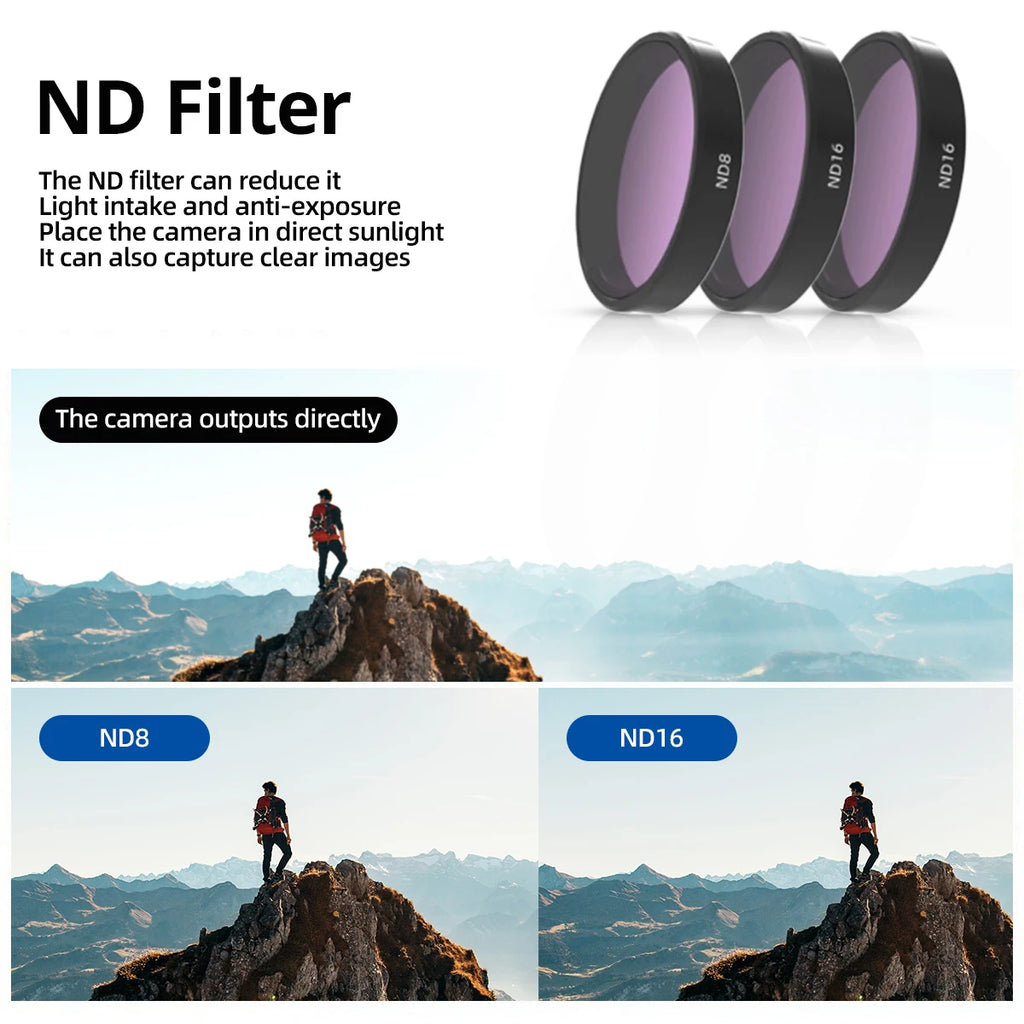 DJI Osmo Action 3/4/5 Lens Filters – CPL ND8 ND16 ND32 NDPL Action Camera Filters Axl