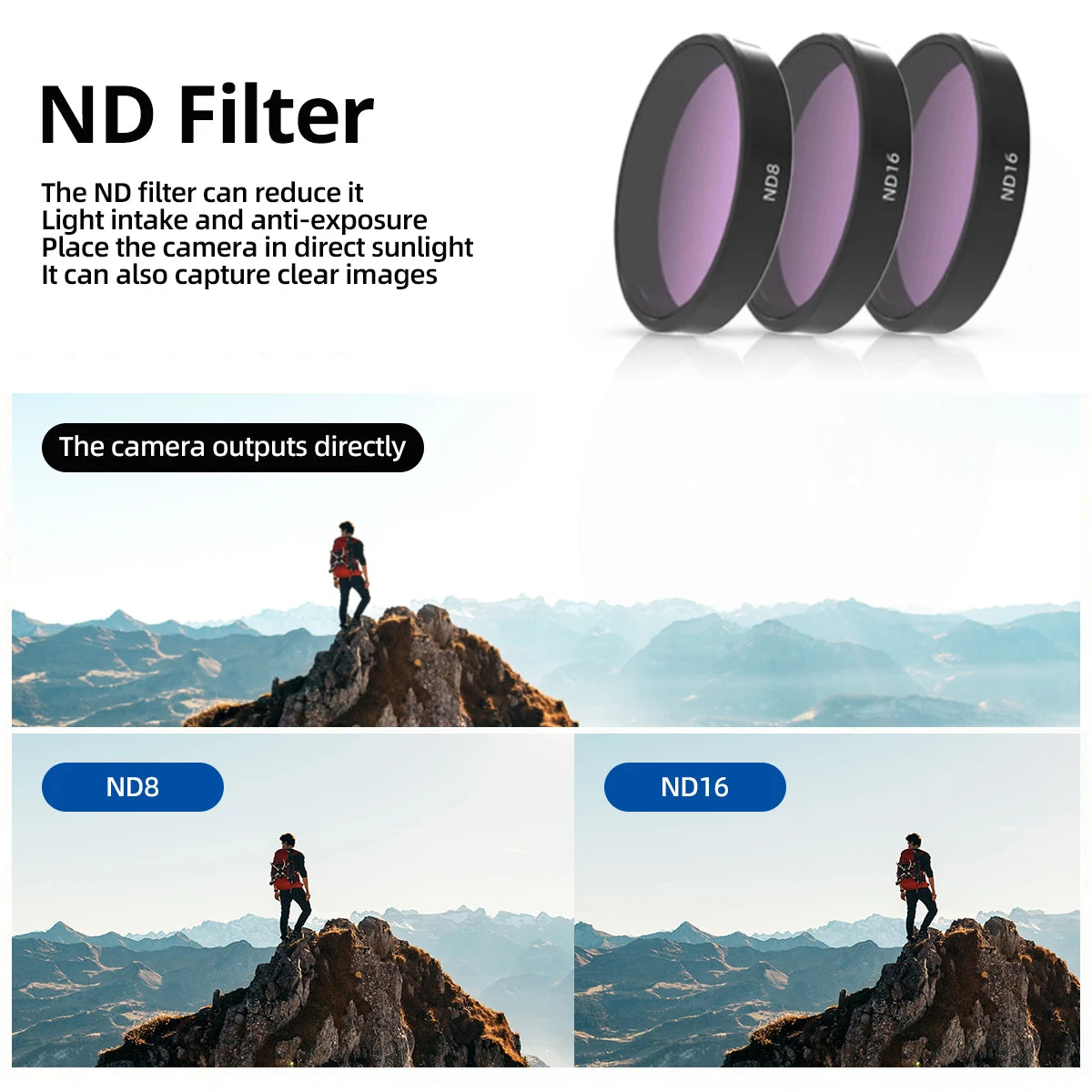 DJI Osmo Action 3/4/5 Lens Filters – CPL ND8 ND16 ND32 NDPL Action Camera Filters Axl