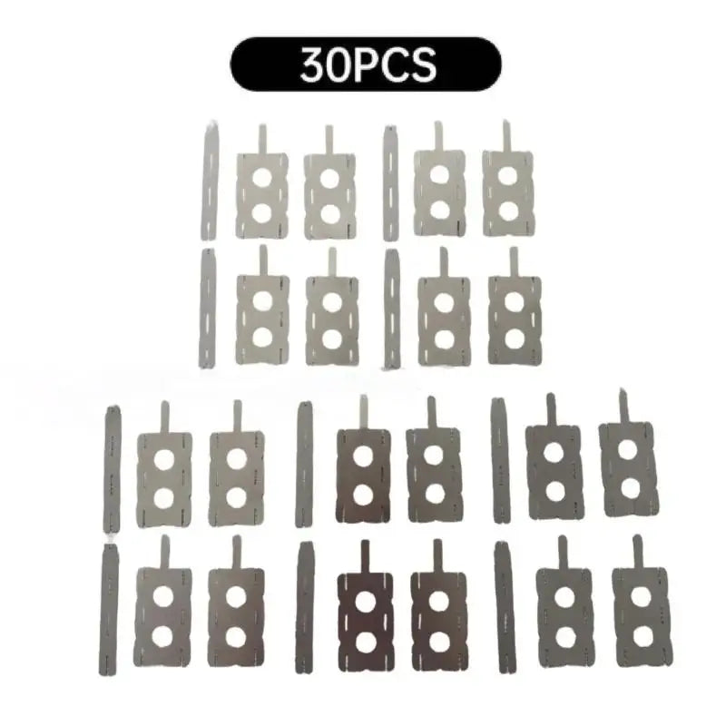 30 Pcs 18650 Battery Nickel Sheets for Spot Welding | 5 Sets Battery Nickel Strips Axl