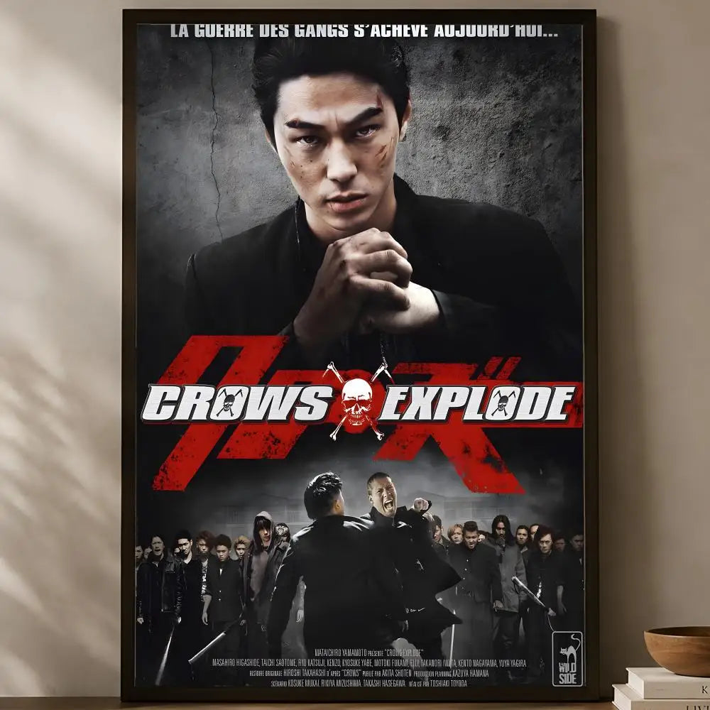 Crows Zero Movie Poster – Self-Stick HD PVC Waterproof Wall Art Wall Art Poster Axl White05 50X70cmNoframe