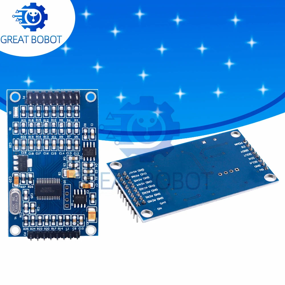 ADS1256 24-Bit 8-Channel ADC Data Acquisition Module ADC Acquisition Module Axl 1PC