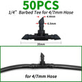 50-Pack Barbed Drip Irrigation Fittings – 4/7mm Connectors Drip Irrigation Fittings Axl E-50pcs